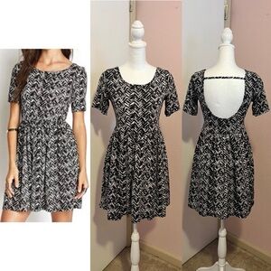 Black and White Patterned Dress